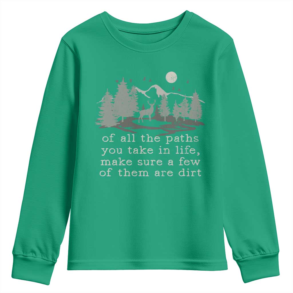 Retro Nature Wildlife Outdoor Youth Sweatshirt Camping Forest Hiking Vintage - Wonder Print Shop