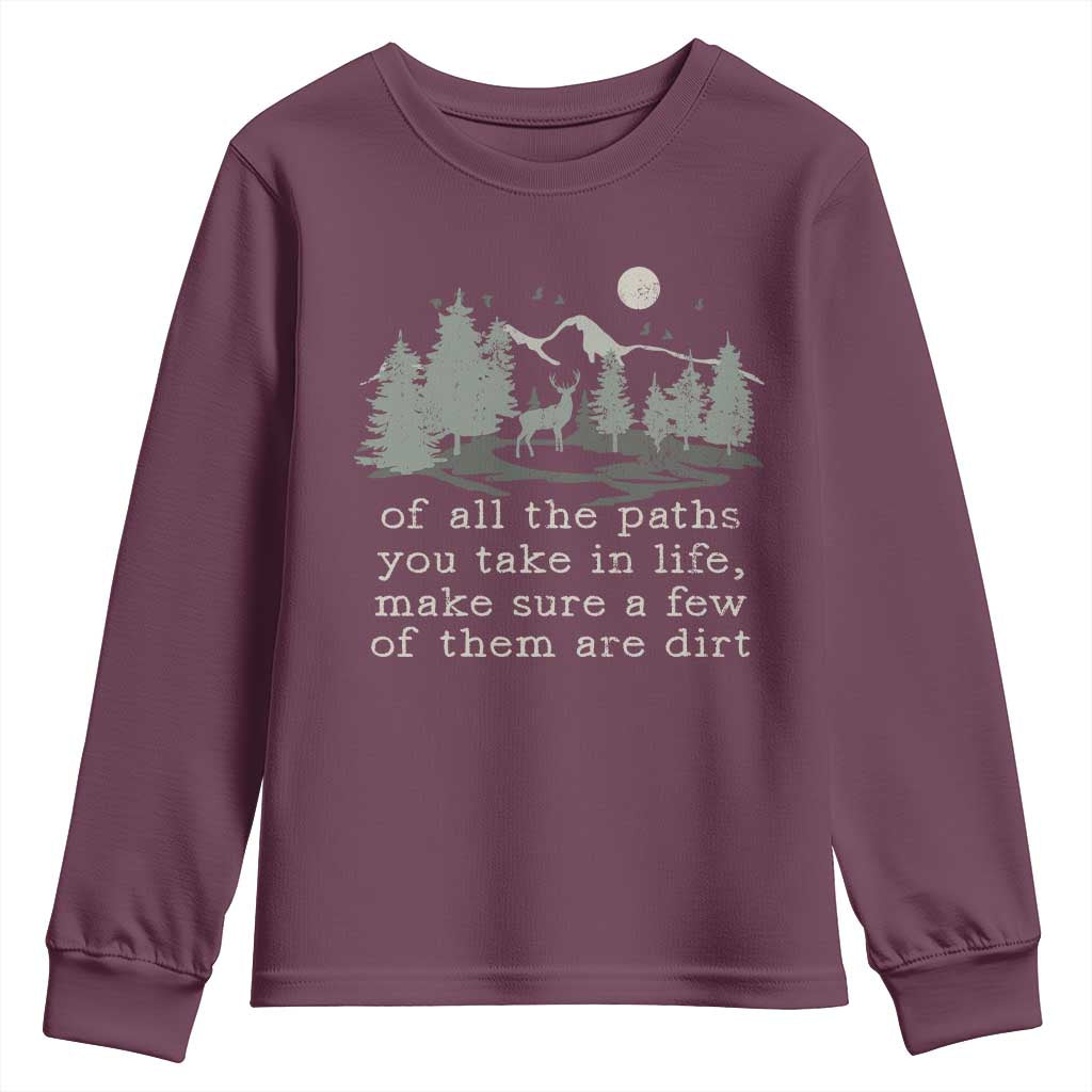Retro Nature Wildlife Outdoor Youth Sweatshirt Camping Forest Hiking Vintage - Wonder Print Shop
