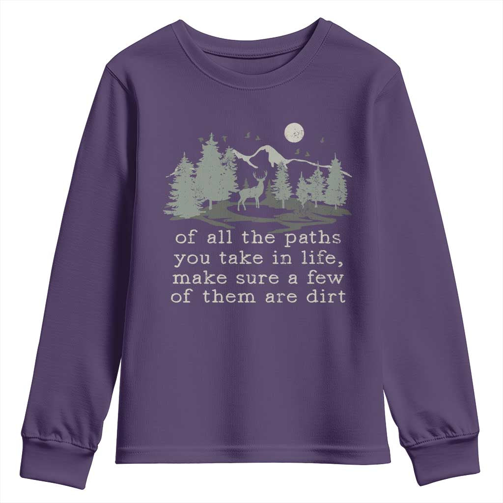 Retro Nature Wildlife Outdoor Youth Sweatshirt Camping Forest Hiking Vintage - Wonder Print Shop