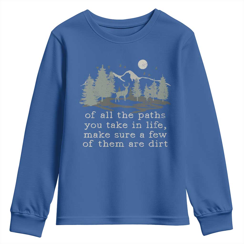Retro Nature Wildlife Outdoor Youth Sweatshirt Camping Forest Hiking Vintage - Wonder Print Shop