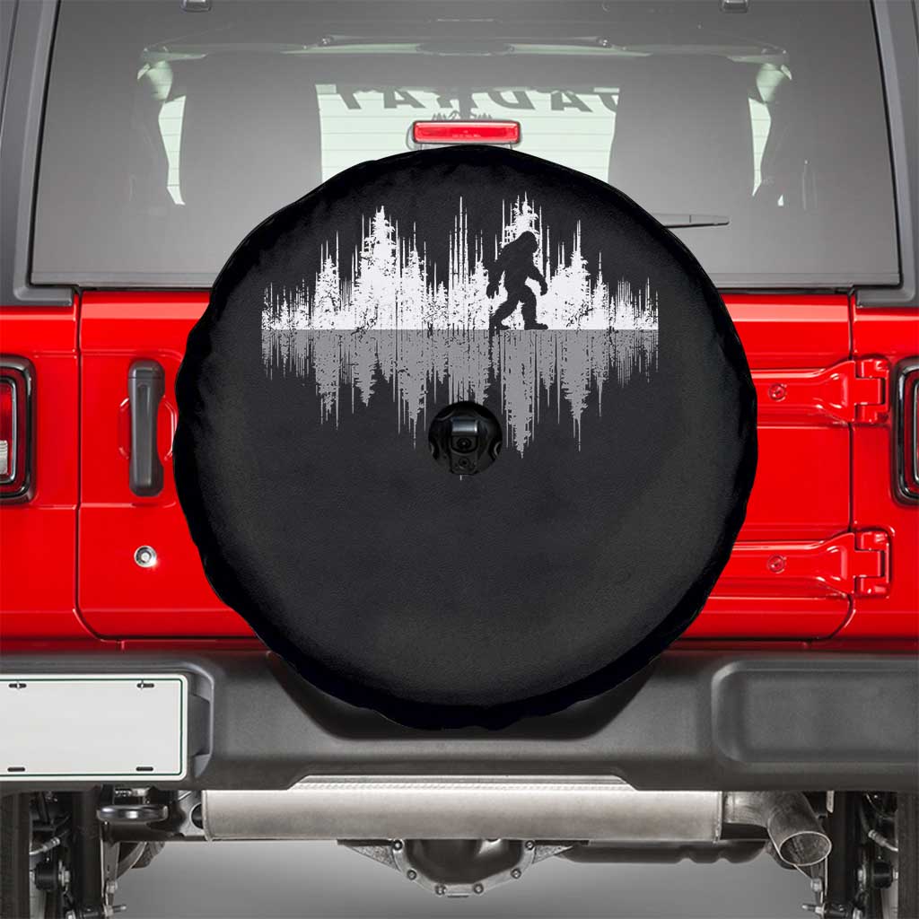 Bigfoot In The Forest Spare Tire Cover Sasquatch Trees Reflection Wildlife Nature Outdoor Wild Retro - Wonder Print Shop