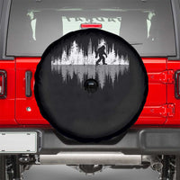 Bigfoot In The Forest Spare Tire Cover Sasquatch Trees Reflection Wildlife Nature Outdoor Wild Retro - Wonder Print Shop