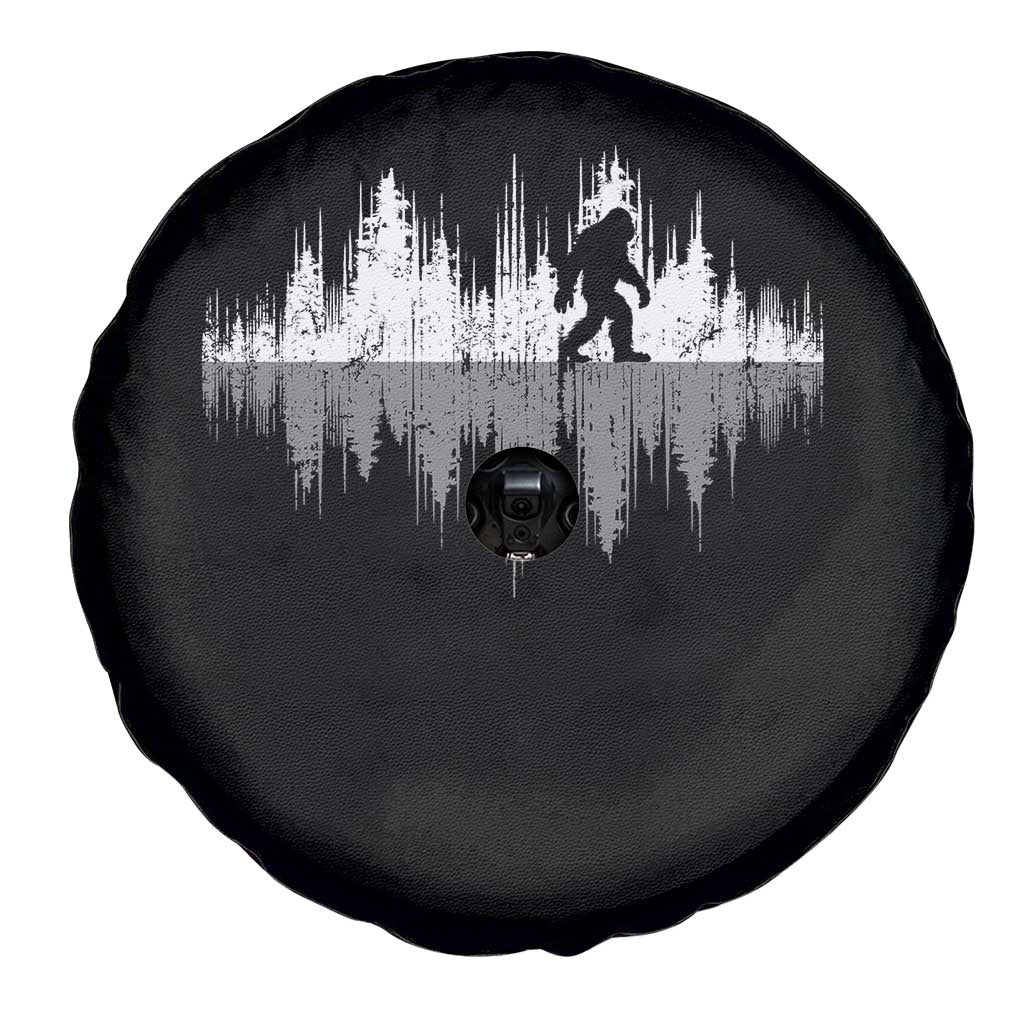 Bigfoot In The Forest Spare Tire Cover Sasquatch Trees Reflection Wildlife Nature Outdoor Wild Retro - Wonder Print Shop