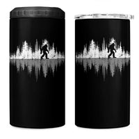Bigfoot In The Forest 4 in 1 Can Cooler Tumbler Sasquatch Trees Reflection Wildlife Nature Outdoor Wild Retro - Wonder Print Shop