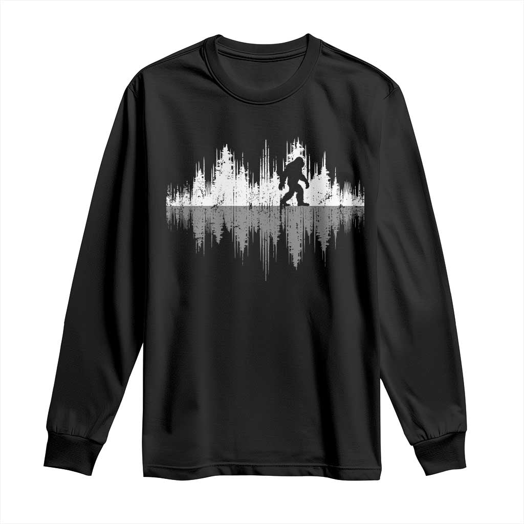 Bigfoot In The Forest Long Sleeve Shirt Sasquatch Trees Reflection Wildlife Nature Outdoor Wild Retro - Wonder Print Shop