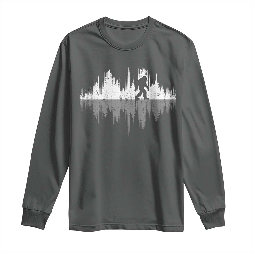 Bigfoot In The Forest Long Sleeve Shirt Sasquatch Trees Reflection Wildlife Nature Outdoor Wild Retro - Wonder Print Shop
