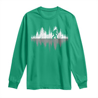 Bigfoot In The Forest Long Sleeve Shirt Sasquatch Trees Reflection Wildlife Nature Outdoor Wild Retro - Wonder Print Shop