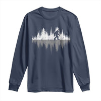Bigfoot In The Forest Long Sleeve Shirt Sasquatch Trees Reflection Wildlife Nature Outdoor Wild Retro - Wonder Print Shop