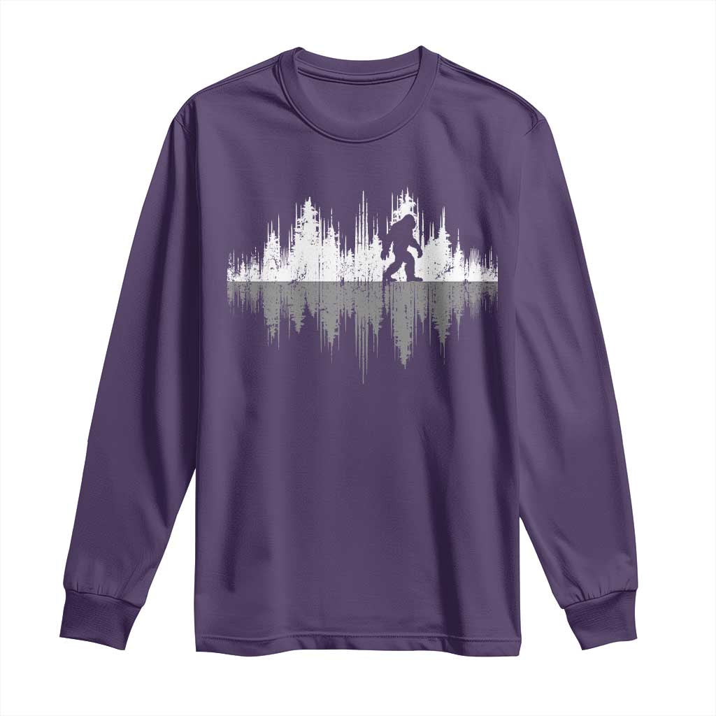 Bigfoot In The Forest Long Sleeve Shirt Sasquatch Trees Reflection Wildlife Nature Outdoor Wild Retro - Wonder Print Shop