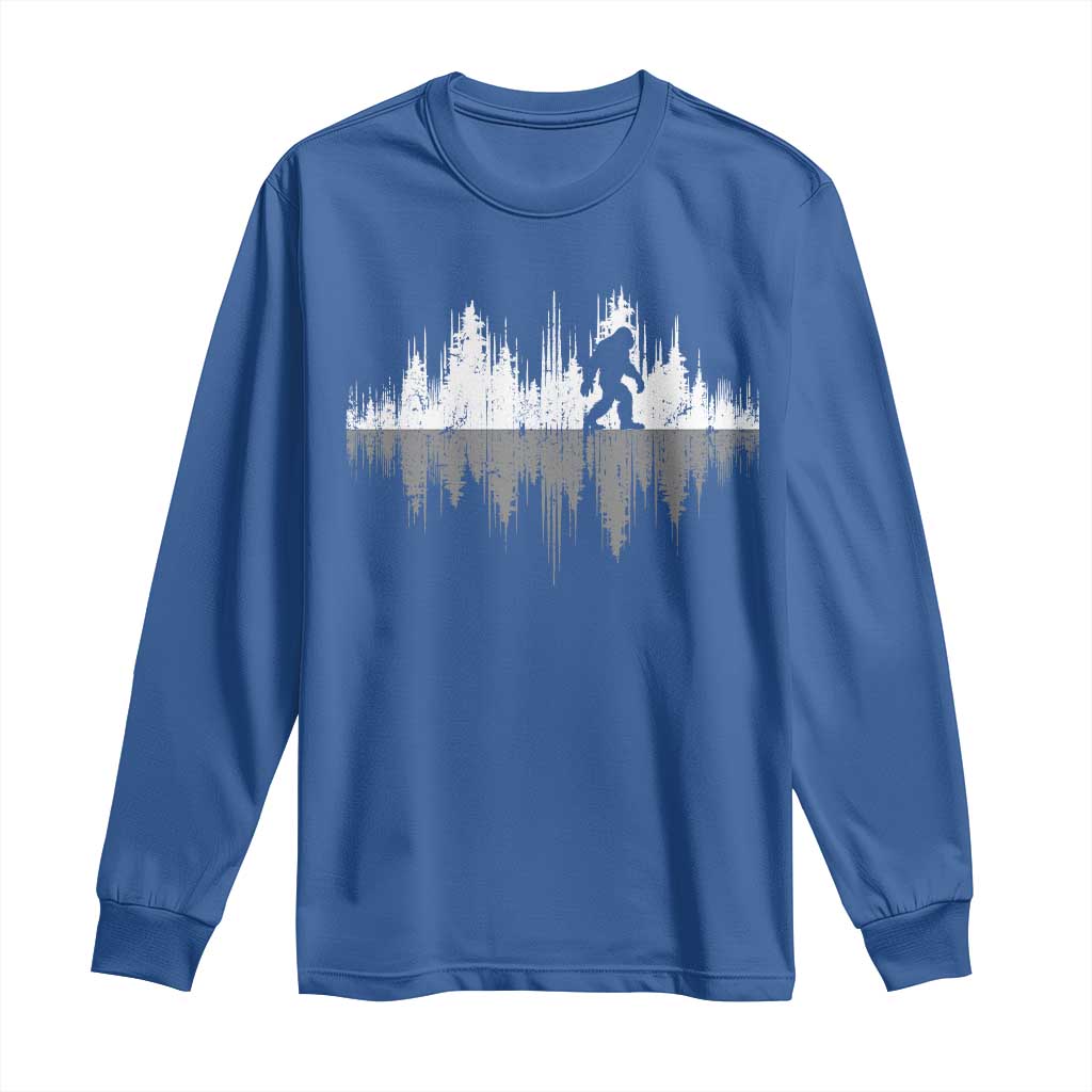 Bigfoot In The Forest Long Sleeve Shirt Sasquatch Trees Reflection Wildlife Nature Outdoor Wild Retro - Wonder Print Shop