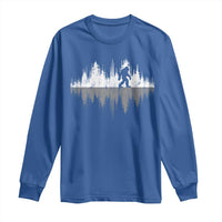 Bigfoot In The Forest Long Sleeve Shirt Sasquatch Trees Reflection Wildlife Nature Outdoor Wild Retro - Wonder Print Shop