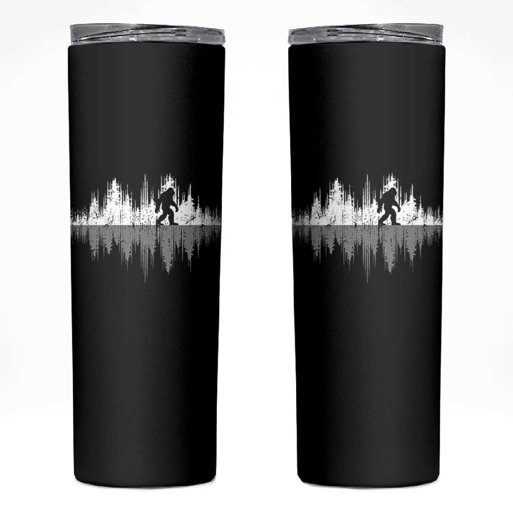 Bigfoot In The Forest Skinny Tumbler Sasquatch Trees Reflection Wildlife Nature Outdoor Wild Retro - Wonder Print Shop