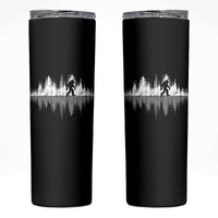 Bigfoot In The Forest Skinny Tumbler Sasquatch Trees Reflection Wildlife Nature Outdoor Wild Retro - Wonder Print Shop