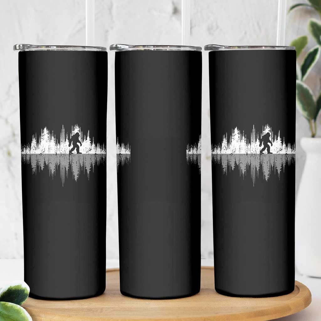 Bigfoot In The Forest Skinny Tumbler Sasquatch Trees Reflection Wildlife Nature Outdoor Wild Retro - Wonder Print Shop