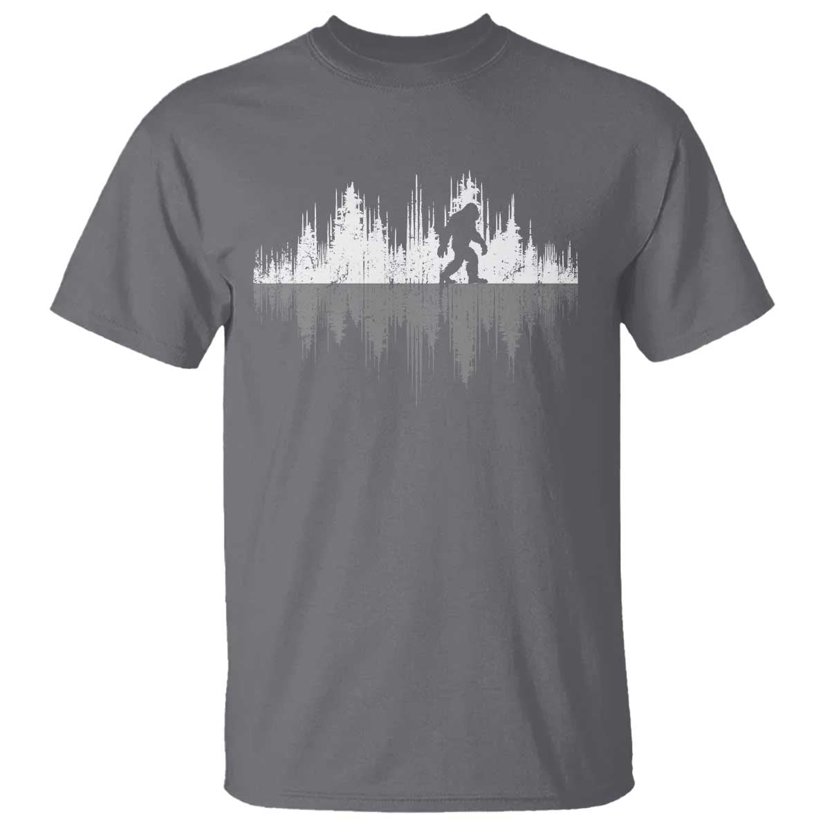 Bigfoot In The Forest T Shirt Sasquatch Trees Reflection Wildlife Nature Outdoor Wild Retro - Wonder Print Shop