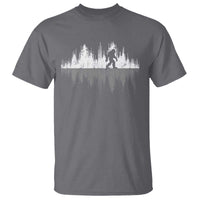 Bigfoot In The Forest T Shirt Sasquatch Trees Reflection Wildlife Nature Outdoor Wild Retro - Wonder Print Shop
