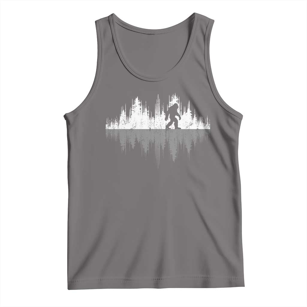 Bigfoot In The Forest Tank Top Sasquatch Trees Reflection Wildlife Nature Outdoor Wild Retro - Wonder Print Shop