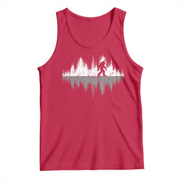 Bigfoot In The Forest Tank Top Sasquatch Trees Reflection Wildlife Nature Outdoor Wild Retro - Wonder Print Shop