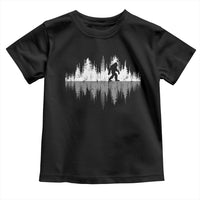 Bigfoot In The Forest Toddler T Shirt Sasquatch Trees Reflection Wildlife Nature Outdoor Wild Retro - Wonder Print Shop