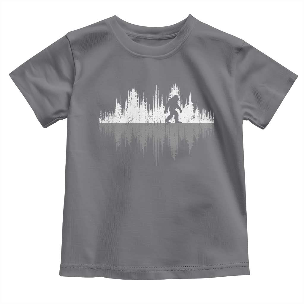 Bigfoot In The Forest Toddler T Shirt Sasquatch Trees Reflection Wildlife Nature Outdoor Wild Retro - Wonder Print Shop