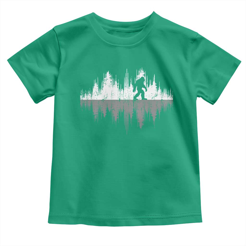 Bigfoot In The Forest Toddler T Shirt Sasquatch Trees Reflection Wildlife Nature Outdoor Wild Retro - Wonder Print Shop
