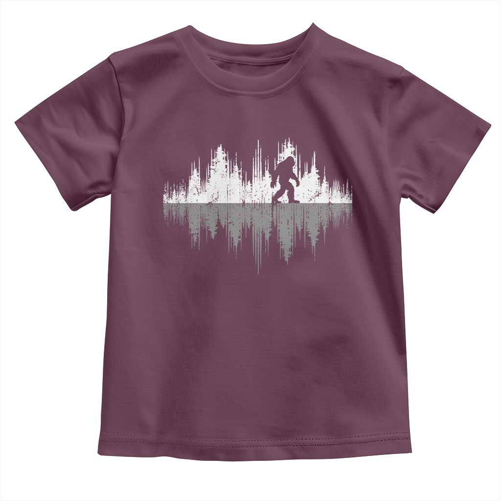 Bigfoot In The Forest Toddler T Shirt Sasquatch Trees Reflection Wildlife Nature Outdoor Wild Retro - Wonder Print Shop