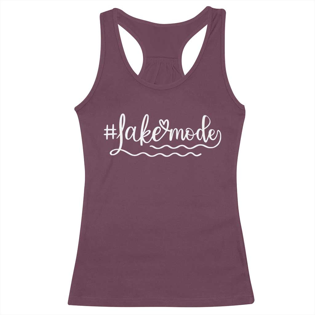 Lake Mode Racerback Tank Top Summer Vacation Outdoor Camping - Wonder Print Shop