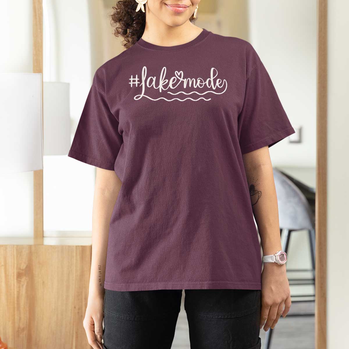 Lake Mode T Shirt For Women Summer Vacation Outdoor Camping - Wonder Print Shop