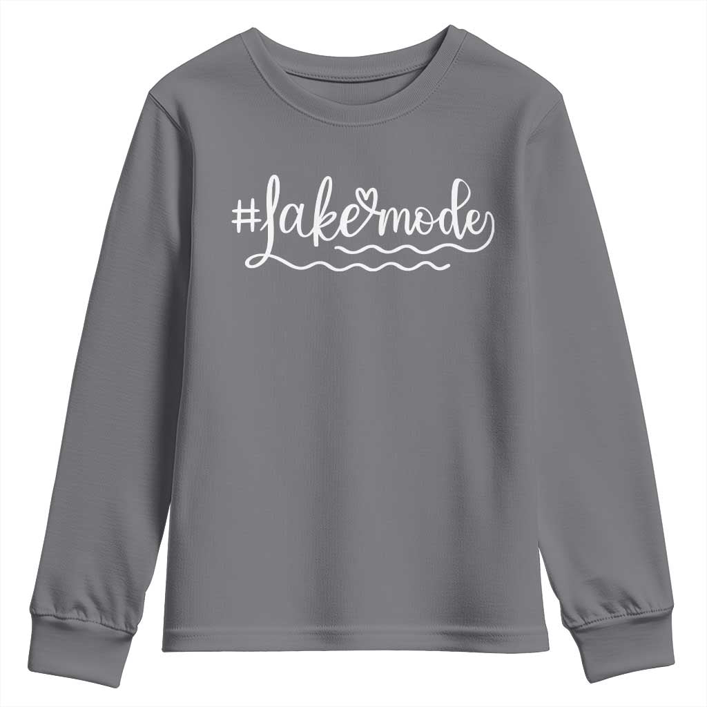 Lake Mode Youth Sweatshirt Summer Vacation Outdoor Camping - Wonder Print Shop