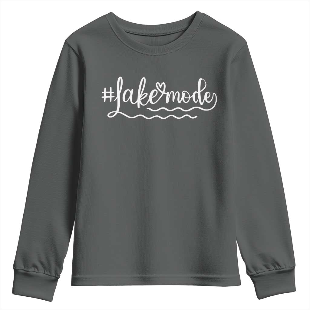 Lake Mode Youth Sweatshirt Summer Vacation Outdoor Camping - Wonder Print Shop