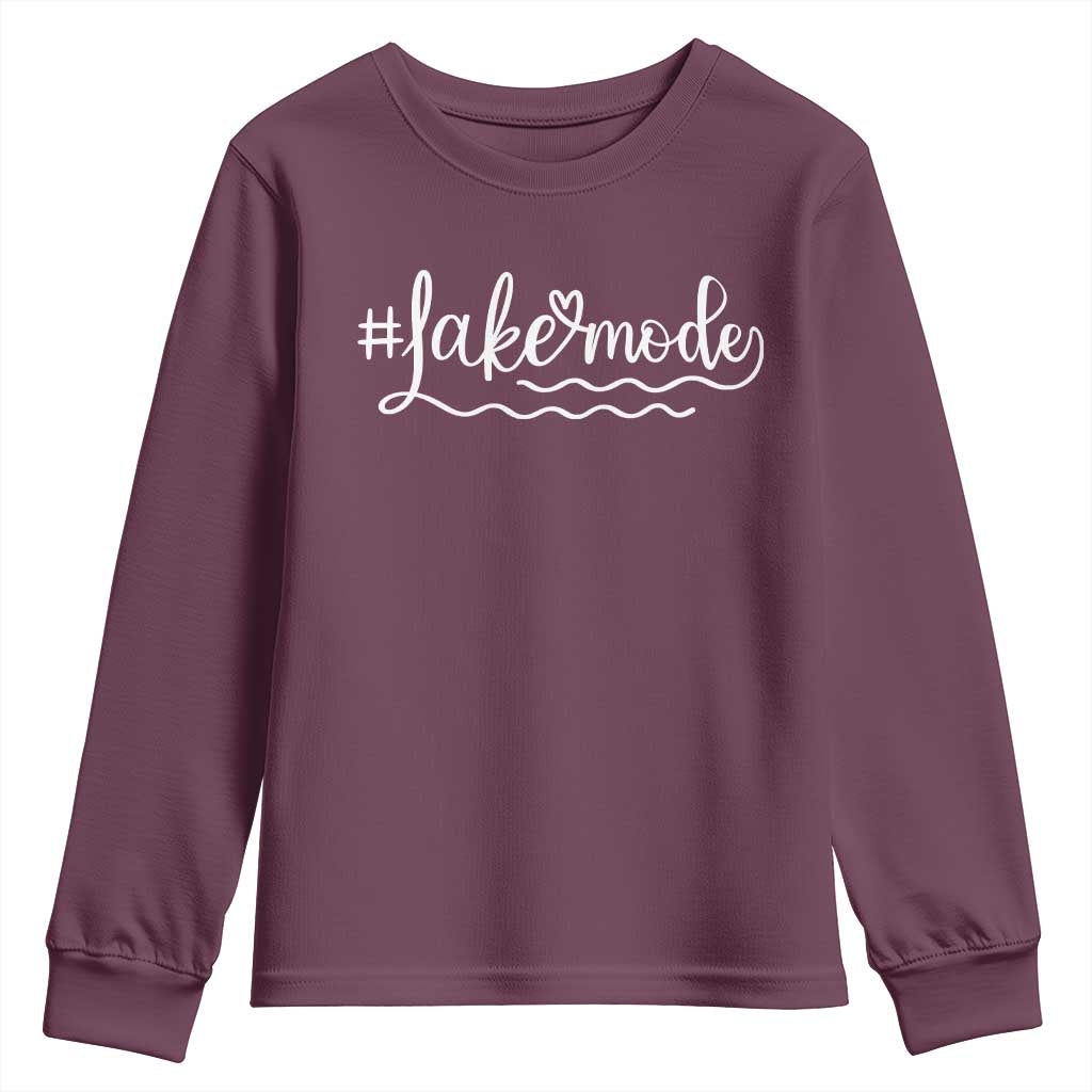 Lake Mode Youth Sweatshirt Summer Vacation Outdoor Camping - Wonder Print Shop