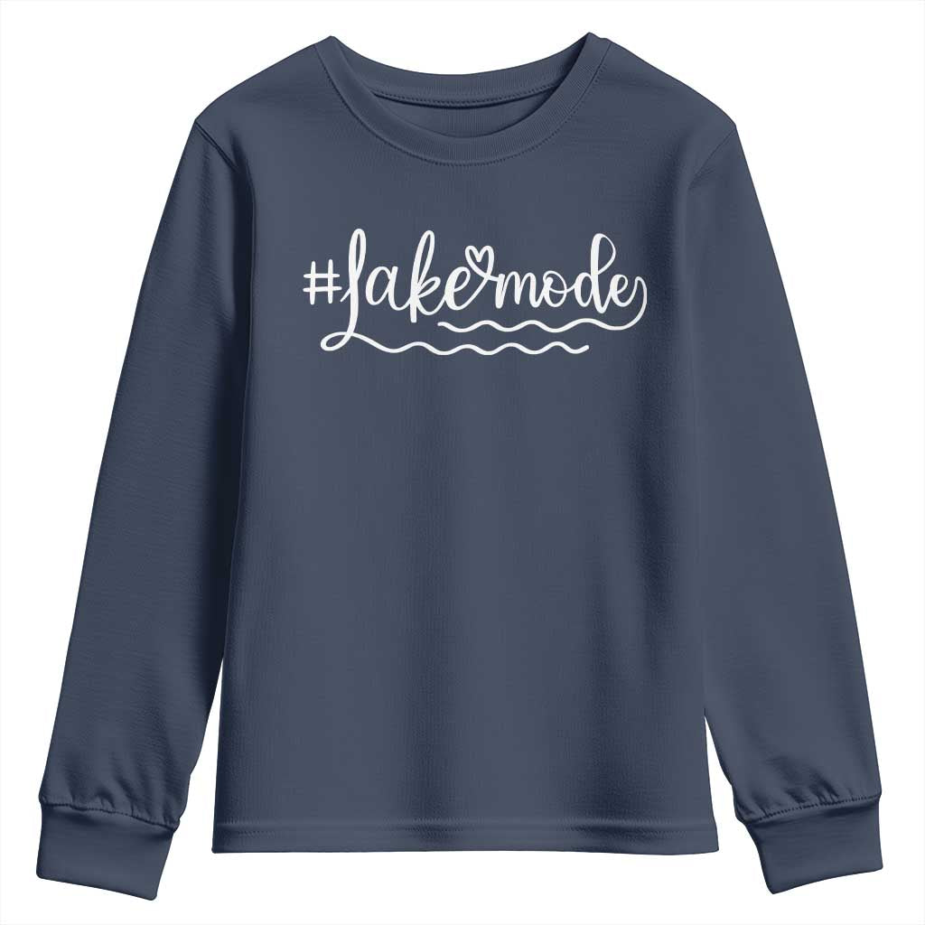 Lake Mode Youth Sweatshirt Summer Vacation Outdoor Camping - Wonder Print Shop