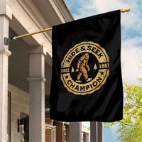 Retro Bigfoot Believer Garden Flag Undefeated Sasquatch Hide And Seek Cryptozoology - Wonder Print Shop