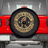 Retro Bigfoot Believer Spare Tire Cover Undefeated Sasquatch Hide And Seek Cryptozoology - Wonder Print Shop