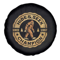 Retro Bigfoot Believer Spare Tire Cover Undefeated Sasquatch Hide And Seek Cryptozoology - Wonder Print Shop