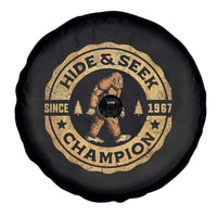 Retro Bigfoot Believer Spare Tire Cover Undefeated Sasquatch Hide And Seek Cryptozoology - Wonder Print Shop
