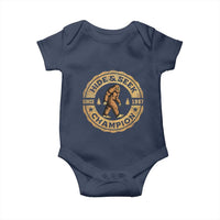 Retro Bigfoot Believer Baby Onesie Undefeated Sasquatch Hide And Seek Cryptozoology - Wonder Print Shop