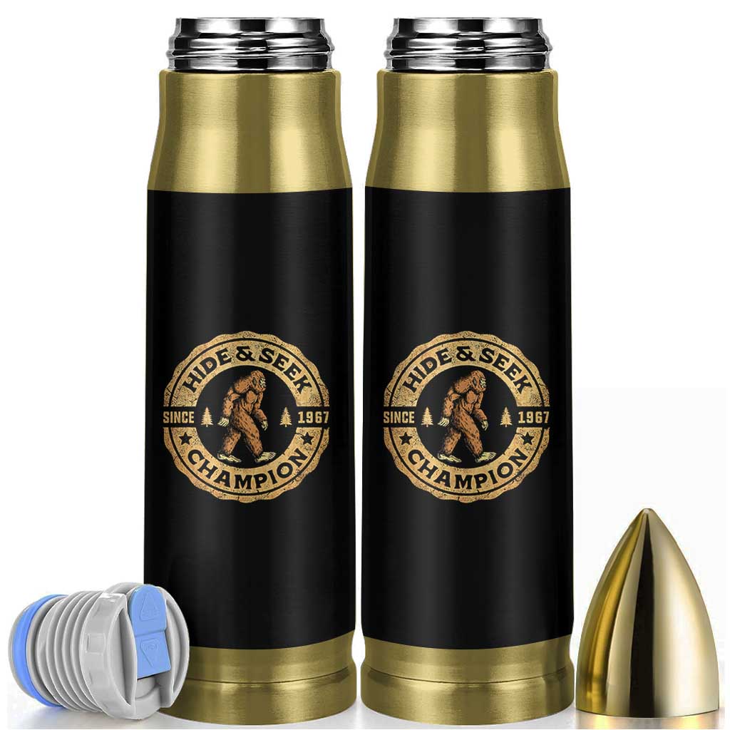 Retro Bigfoot Believer Bullet Tumbler Undefeated Sasquatch Hide And Seek Cryptozoology - Wonder Print Shop