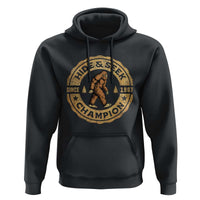 Retro Bigfoot Believer Hoodie Undefeated Sasquatch Hide And Seek Cryptozoology - Wonder Print Shop