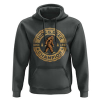 Retro Bigfoot Believer Hoodie Undefeated Sasquatch Hide And Seek Cryptozoology - Wonder Print Shop