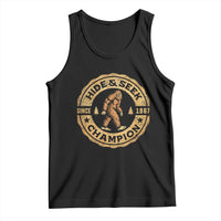Retro Bigfoot Believer Tank Top Undefeated Sasquatch Hide And Seek Cryptozoology - Wonder Print Shop