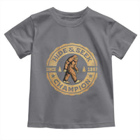 Retro Bigfoot Believer Toddler T Shirt Undefeated Sasquatch Hide And Seek Cryptozoology - Wonder Print Shop