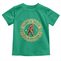 Retro Bigfoot Believer Toddler T Shirt Undefeated Sasquatch Hide And Seek Cryptozoology - Wonder Print Shop