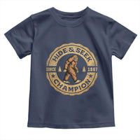 Retro Bigfoot Believer Toddler T Shirt Undefeated Sasquatch Hide And Seek Cryptozoology - Wonder Print Shop