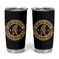 Retro Bigfoot Believer Tumbler Cup Undefeated Sasquatch Hide And Seek Cryptozoology - Wonder Print Shop