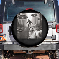 Cat Selfie With Bigfoot UFO Spare Tire Cover Funny Cat Lover Gifts - Wonder Print Shop
