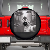Cat Selfie With Bigfoot UFO Spare Tire Cover Funny Cat Lover Gifts - Wonder Print Shop