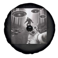 Cat Selfie With Bigfoot UFO Spare Tire Cover Funny Cat Lover Gifts - Wonder Print Shop