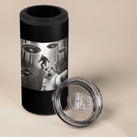 Cat Selfie With Bigfoot UFO 4 in 1 Can Cooler Tumbler Funny Cat Lover Gifts - Wonder Print Shop