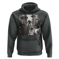 Cat Selfie With Bigfoot UFO Hoodie Funny Cat Lover Gifts - Wonder Print Shop